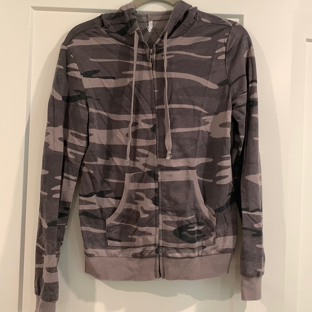 Z Supply camo zip-up hoodie